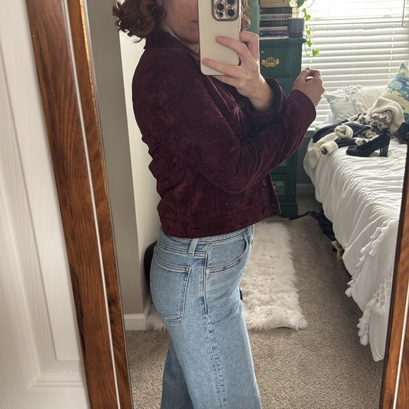 Plum Faux Suede Blank NYC Cropped Jacket size XS - Picture 3 of 7